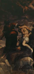 Szene von einer Orgeltür, Abraham und Isaak, 1600